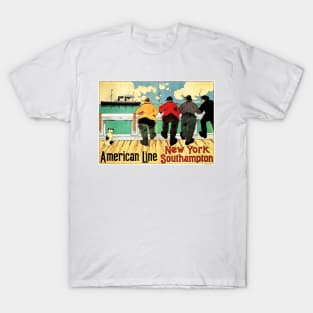 American Line New York Southampton Cruise Ship Advertisement T-Shirt